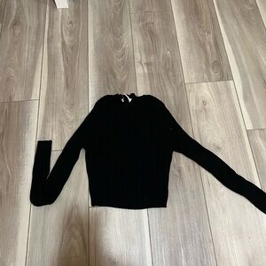 Black Zara cropped long sleeve